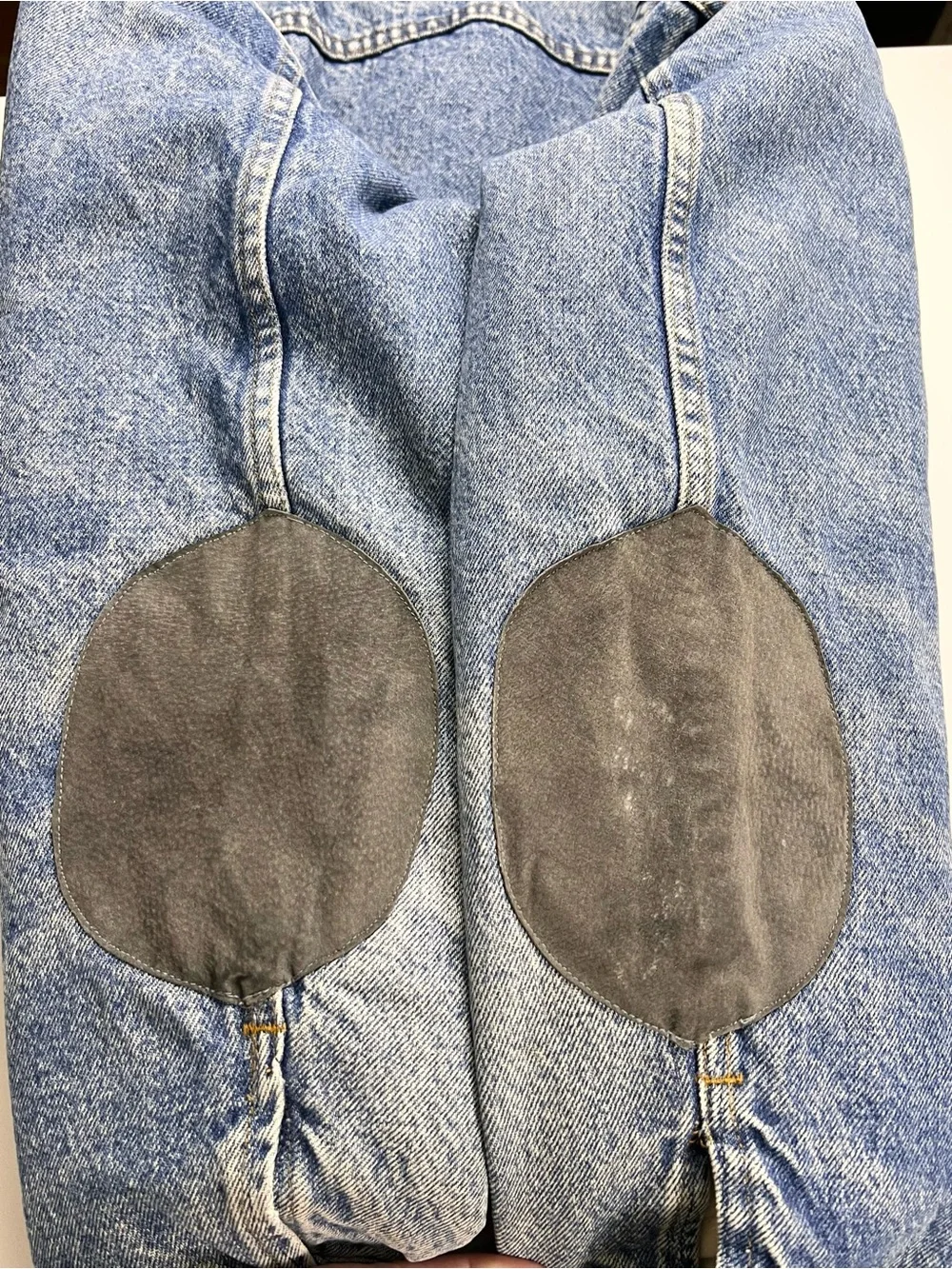 VTG Levi’s Denim Trucker Jacket Sherpa Lined Elbow Patches 38R